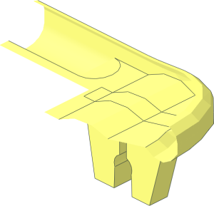 ~Minifig Skateboard without Top Surface - 1/4