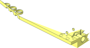 ~Wing  6 x 12 with Technic Brick -  1 x  4 Chamfered Side with Cutouts