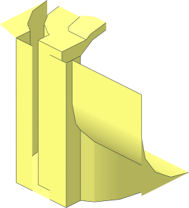 ~Wing  6 x 12 with Technic Brick - Stud with Pin Receptor, Half