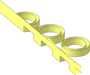 ~Wing  6 x 12 with Technic Brick -  1 x  4 Chamfered Side with Cutouts