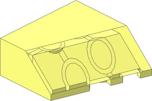 ~Wedge  3 x  3 Sloped Left without Studs and Front