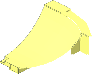 ~Panel Ramp Curved Turn 16 x 16 x  6 - One Half