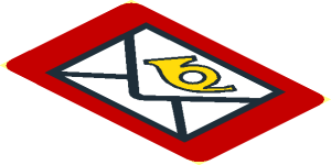 ~Pattern Mail with Border Red