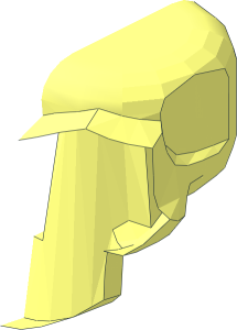 ~Minifig Head Skull Half without Face