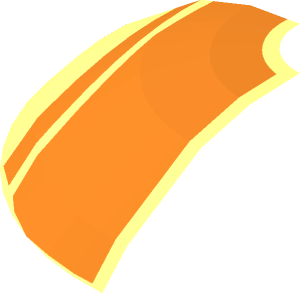 ~Dish  3 x  3 Inverted with Orange Stripes Pattern - Quarter