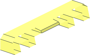 ~Wheel Rim 20 x 30 with 3 Pegholes - 1/24 Rim with Notch