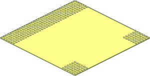 ~Baseplate 32 x 32 Road 6-Stud T-Junction without Top Surface
