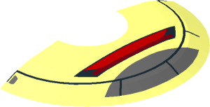 ~Dish  6 x  6 Inverted SW Sith Infiltrator Pattern Half