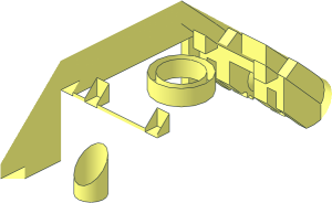 ~Slope Brick 45  4 x  4 Double with Locking Hinge - Half