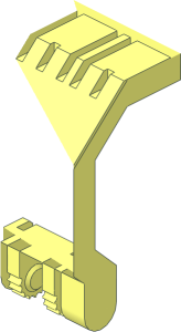 ~Hinge Panel  2 x  4 x  3.333 Locking without Front Face