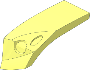 ~Car Mudguard  3 x  4 Overhanging Subpart