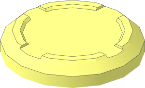 ~Sports Hockey Puck without Axlehole Half (Needs Work)