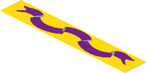 Sticker  1.0 x  5.8 with Violet Banner