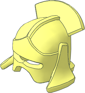 Minifig Helmet Castle Uruk-Hai with Lateral Comb