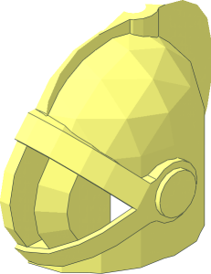 ~Minifig Helmet Castle with Fixed Face Grille - Half