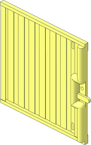 ~Door  6.5 x  5 Sliding with Corrugated Surface - Without Patternable Area
