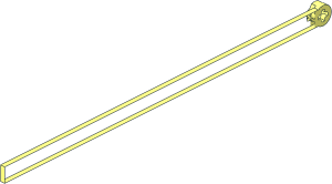~Train Level Crossing Gate without Decorated Surfaces