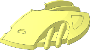 ~Constraction Shield  5 x  5 with Carved Metal Blade Half