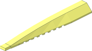 ~Wedge  4 x 16 Triple Curved without Studs - Half