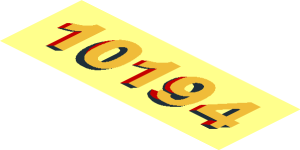 ~Sticker Gold Shadowed "10194"