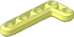 ~Technic Beam  3 x  7 x  3 Bent 90 Double Chamfered - Half