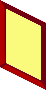 ~Brick  1 x  2 x  5 with Red and Dark Red Window Pane Pattern - 1/10