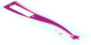 ~Sticker  0.9 x  3.9 with "3063-JV" and Magenta Shooting Star - Geometry