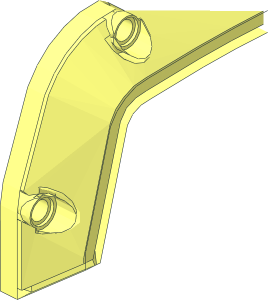 ~Technic Panel 15 x  2 x  7 Mudguard with Trapezoidal Arch Half Structure