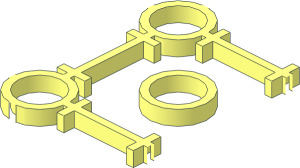 ~Brick 12 x 24 with Pegs - Triple Stud Tubes and Flush H-Ribs