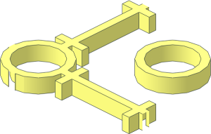 ~Brick 12 x 24 with Pegs - Double Stud Tubes and Flush H-Ribs