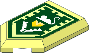 Tile 3 x 2 with Angled End with Nexo Power Shield Pattern - Mouse Trap Tile 3 x 2 with Angled End with Nexo Power Shield Pattern - Mouse Trap