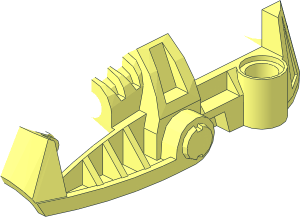 ~Constraction Foot  3 x  7 x  2 with  3 Pegholes and Axle Half