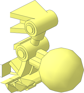 ~Constraction Block  1 x  7 with Partial Gear 20 Double Bevel - Half