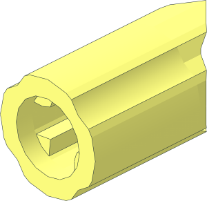 ~Technic Connector  2 x  3 with Ball Socket - Axle Connector End