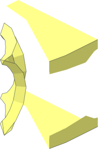 ~Technic Connector  2 x  3 with Ball Socket - Rubber Insert Half