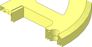 ~Brick Round 13.667 x 13.667 Fabuland Hollowed - 1/8 Section