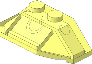 ~Wedge  2 x  4 Triple without Sloped Faces