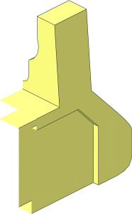 ~Technic Connector  3 x  1 x  3 with 2 Pins and 2 Clips - 1/4