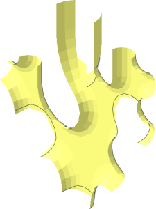 ~Plant Seaweed with  4 Studs and  7 Bars - Half