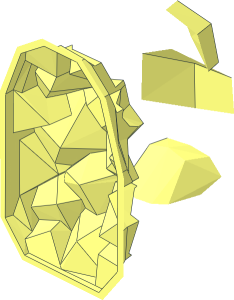 ~Rock  1 x  1 Geode Crystal Interior