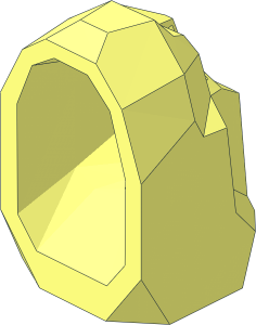 ~Rock  1 x  1 Geode Matrix