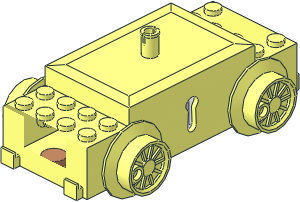 ~Electric Train Motor 12V with Bottomside Contacts Pushed In