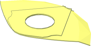 ~Minifig Cape Cloth (Formed) Neck Bottom Surface and Edge