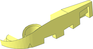 ~Slope Brick  3 x  4 x 0.667 Curved with  2 x  2 Cutout Side