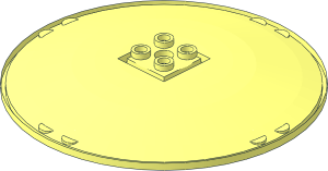 ~Dish 10 x 10 Inverted with Hollow Studs without Top Face