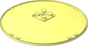 ~Dish 10 x 10 Inverted with Solid Studs without Top Face