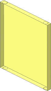 ~Glass for Window  1 x  3 x  3 without Front