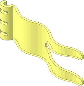 ~Duplo Flag Wavy  2 x  5 with Slits without Front