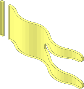 ~Duplo Flag Wavy  2 x  5 Back Surface