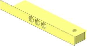 ~Brick 12 x 12 - Side with 3 Pin Holes